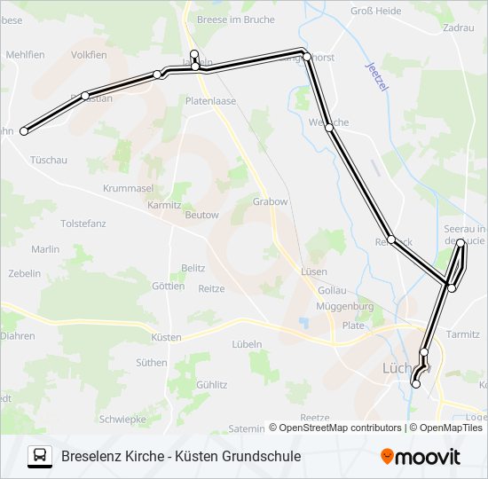 8001 bus Line Map