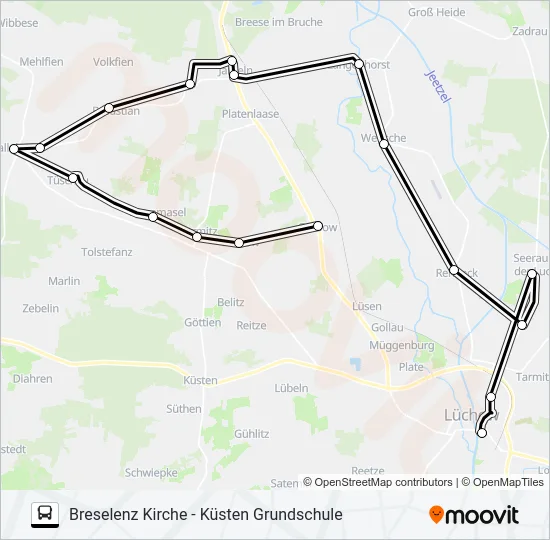 8001 Bus Line Map
