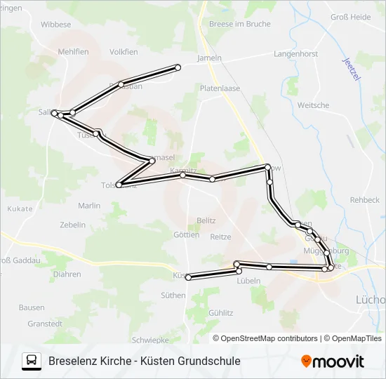 8001 Bus Line Map