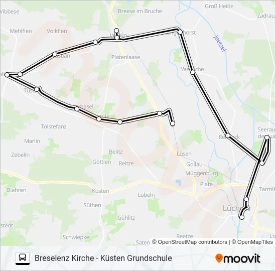 8001 Bus Line Map