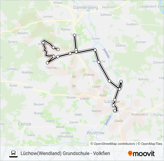8001 Bus Line Map