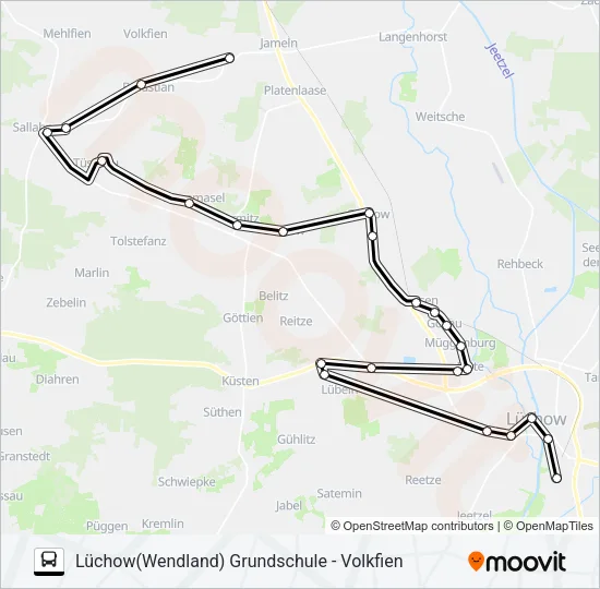 8001 Bus Line Map