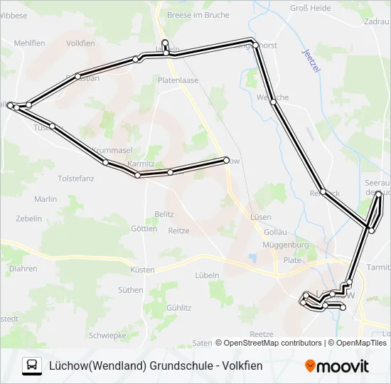 8001 Bus Line Map