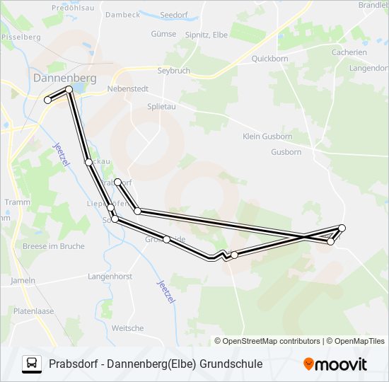 8705 bus Line Map