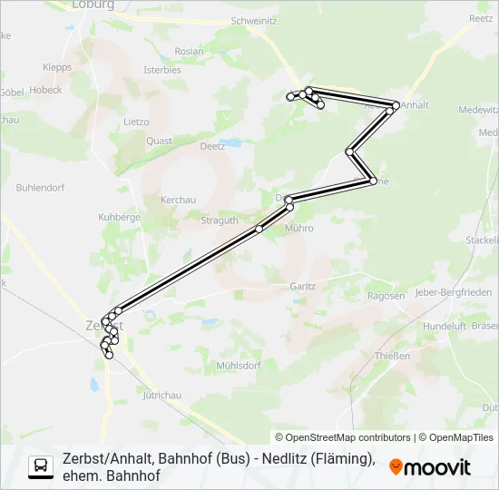 455 Bus Line Map