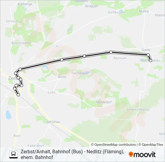 455 Bus Line Map