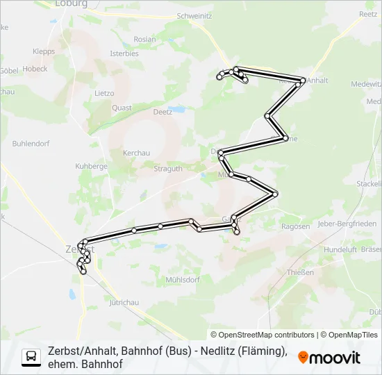 455 Bus Line Map