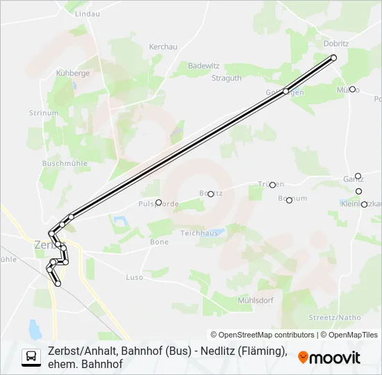 455 Bus Line Map