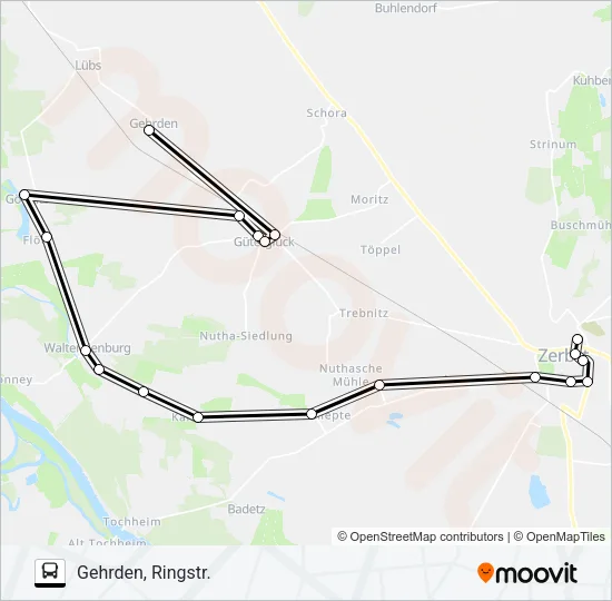 459 Bus Line Map