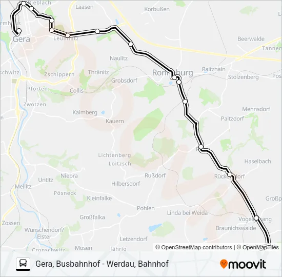 213 Bus Line Map