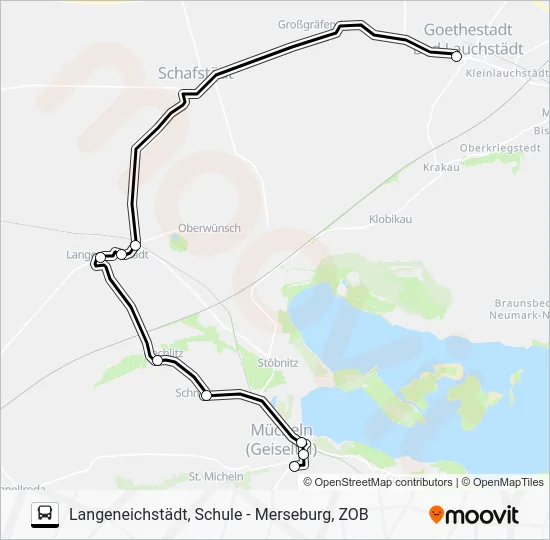 Автобус 726: карта маршрута