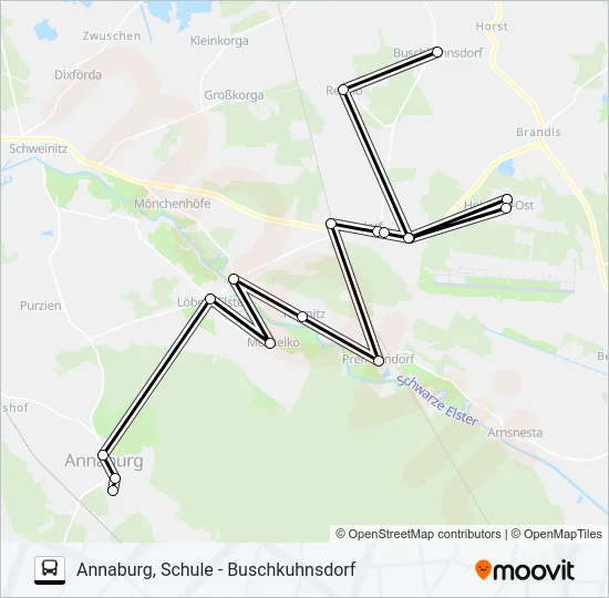 362 Bus Line Map