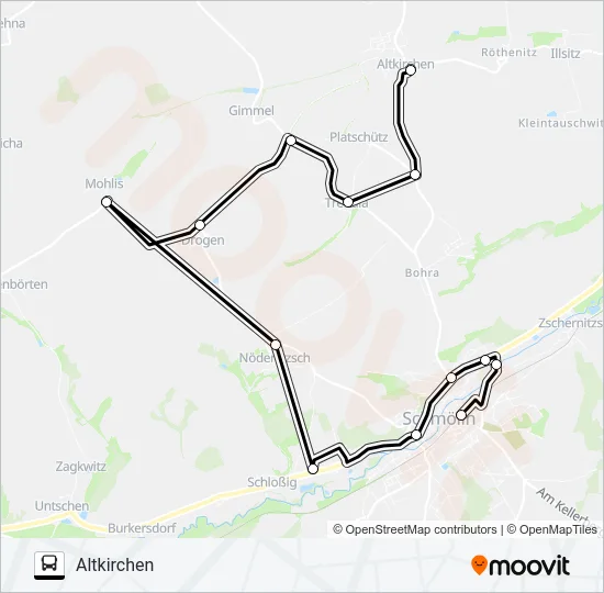 603 Bus Line Map