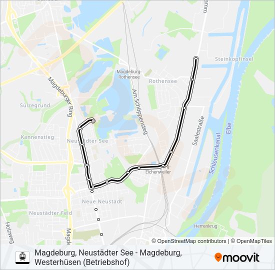Трамвай 8: карта маршрута