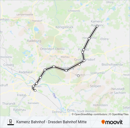 Поезд S8: карта маршрута
