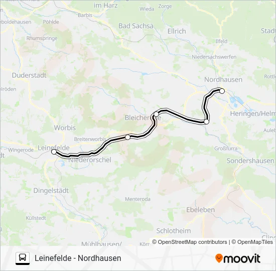 Автобус RE8: карта маршрута