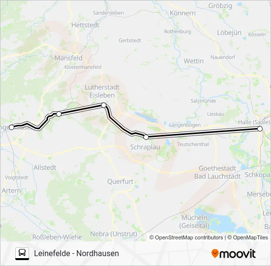 Автобус RE8: карта маршрута