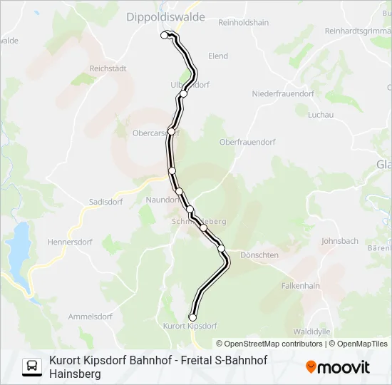 WEIßERITZTALBAHN Bus Line Map