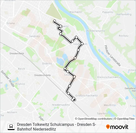 Автобус EV 4/6: карта маршрута