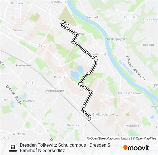 Автобус EV 4/6: карта маршрута