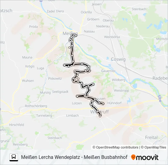 428 Bus Line Map