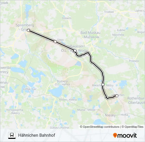 Автобус RB65: карта маршрута