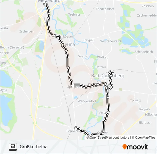 744 Bus Line Map