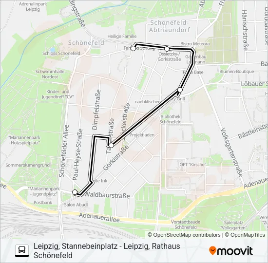 Автобус Q: карта маршрута