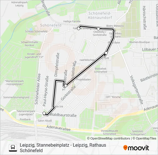 Автобус Q: карта маршрута