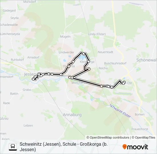 377 Bus Line Map