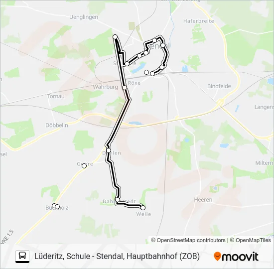 Автобус 921: карта маршрута