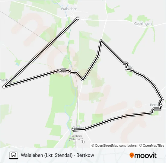 966 Bus Line Map
