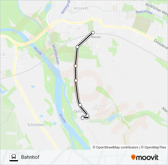 B Bus Line Map