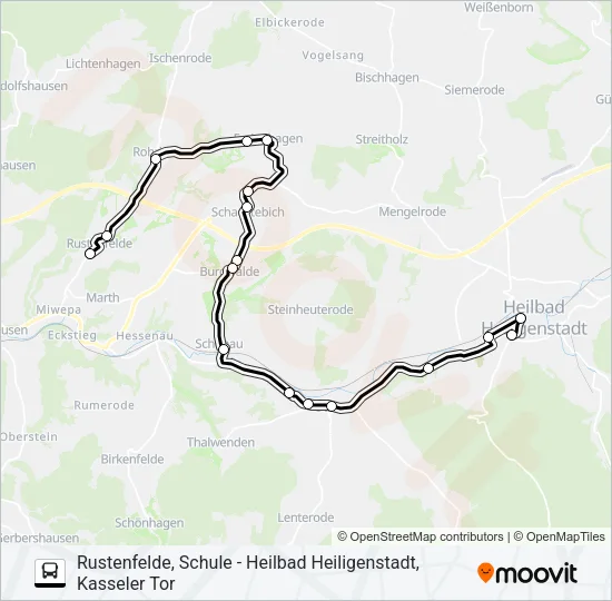16 Bus Line Map