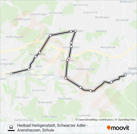 16 Bus Line Map