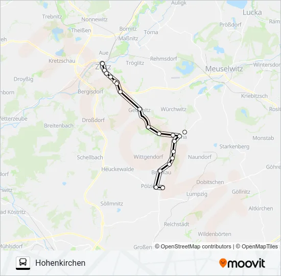 842 Bus Line Map