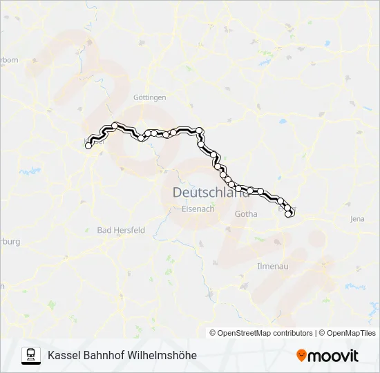 RE Train Line Map