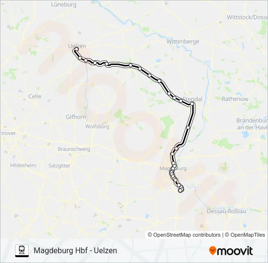 RE20 Train Line Map