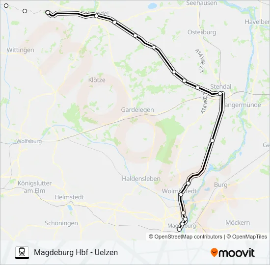 RE20 Train Line Map