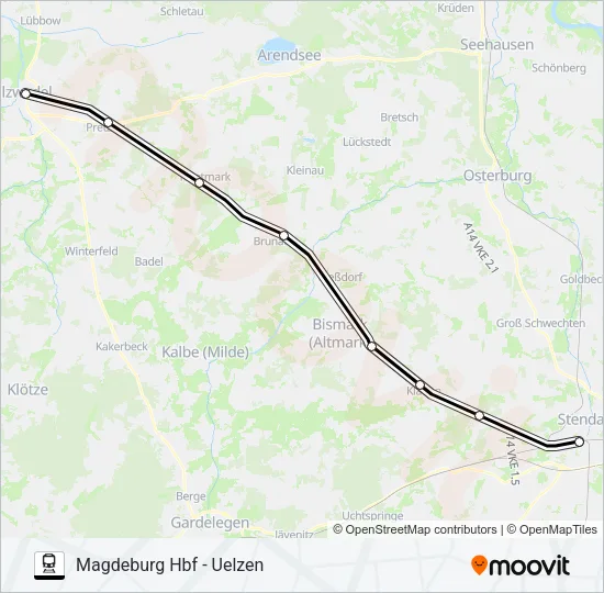 RE20 Train Line Map