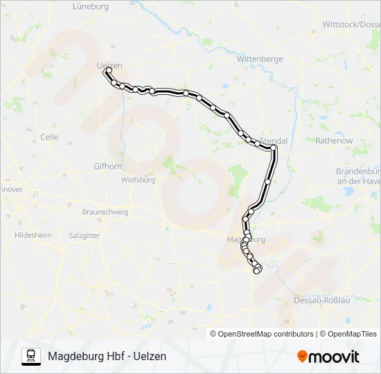 RE20 Train Line Map