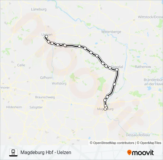 RE20 Train Line Map