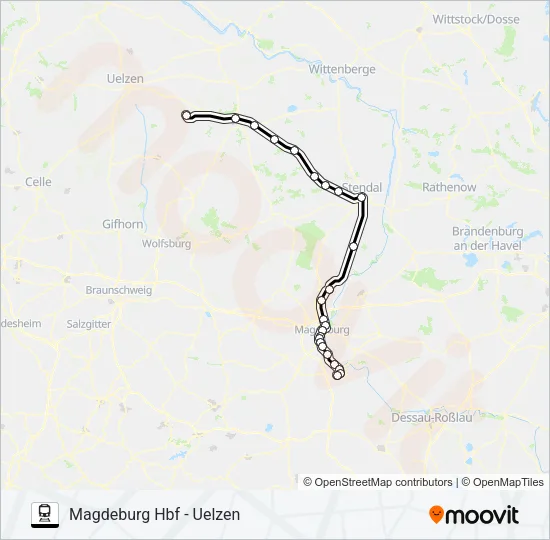 RE20 Train Line Map