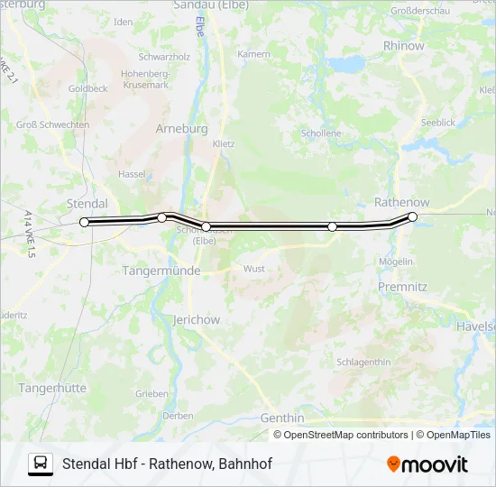 Автобус BUS34: карта маршрута