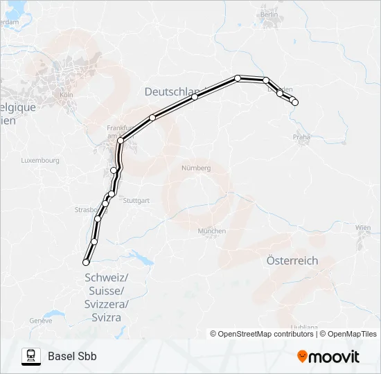 Поезд 12N: карта маршрута