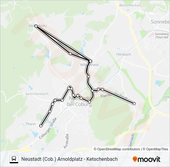 A1-B Bus Line Map