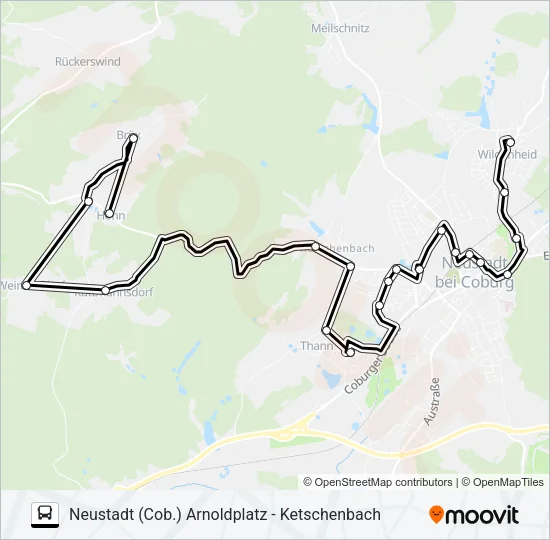 A1-B Bus Line Map