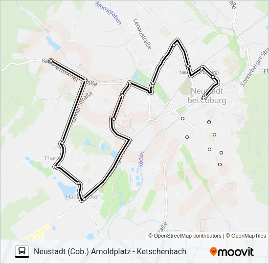 A1-B Bus Line Map