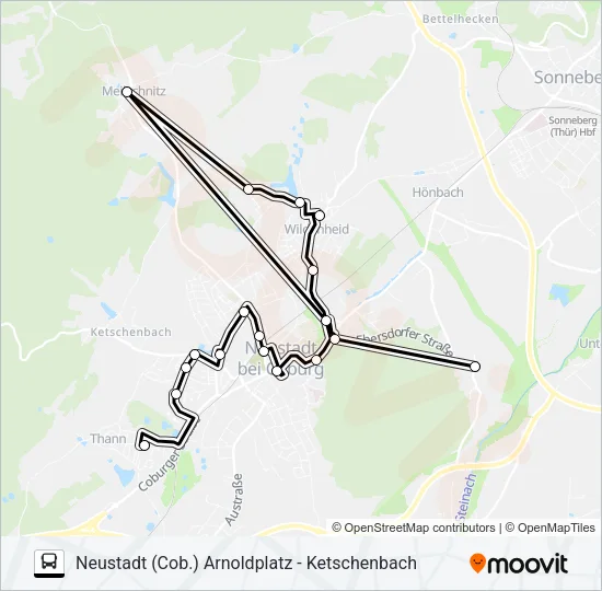 A1-B Bus Line Map