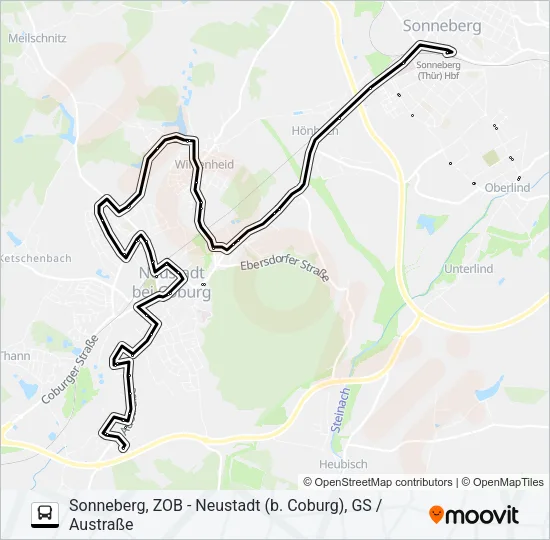 A1-G Bus Line Map